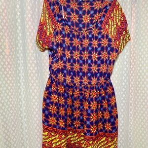 Summer Dress Bright Pattern M